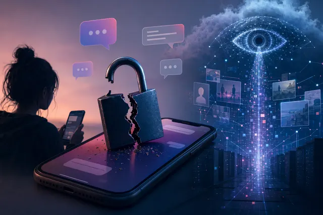 Illustration representing Instagram direct messages and encryption being removed