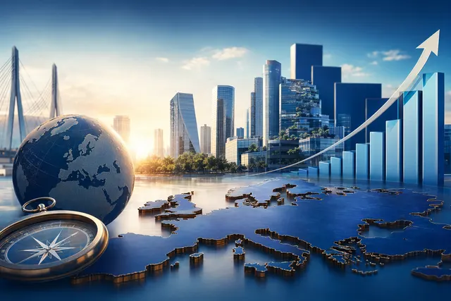 Illustration representing European private equity fundraising and investment activity in 2025