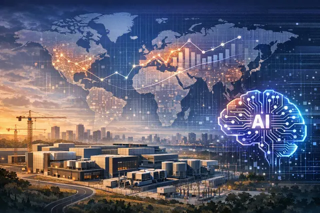 What does PwC’s Global Data Centre Outlook, modeled by Oxford Economics across 46 countries, project about global AI infrastructure investme