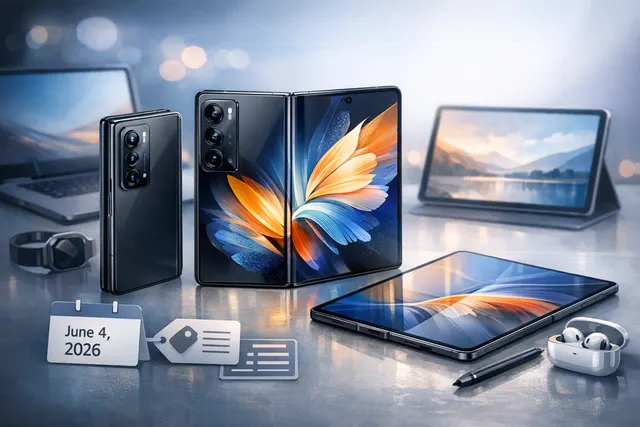 Honor Magic V6 foldable smartphone angled view showing its ultra-thin profile in Ivory White.