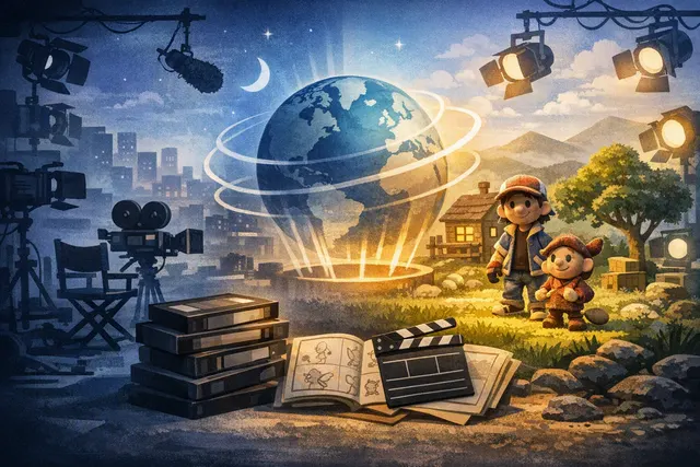 Illustrated editorial scene representing Pokémon Tales: The Misadventures of Sirfetch’d & Pichu coming to Disney+