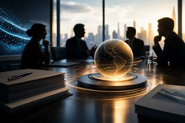 Editorial illustration representing OpenAI’s reported pre-IPO funding discussions