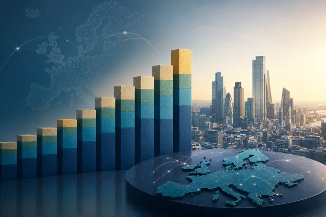 Illustration representing Europe’s private equity market and capital flows