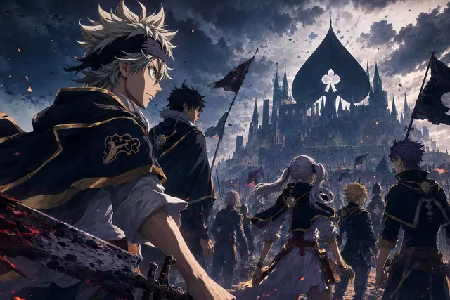 AI-generated illustrative artwork for an article about Black Clover Season 2