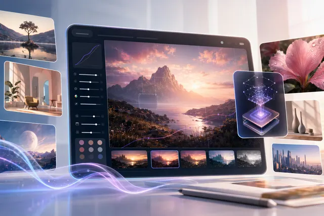 Concept illustration representing Google Pics, an AI image creation and editing tool announced at Google I/O 2026
