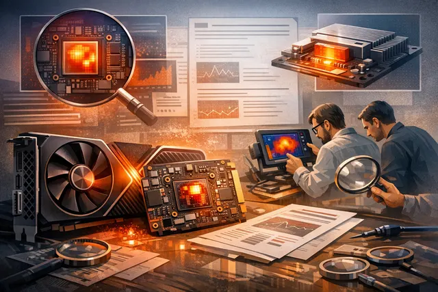 Nvidia RTX 50 series GPU thermal issue illustration