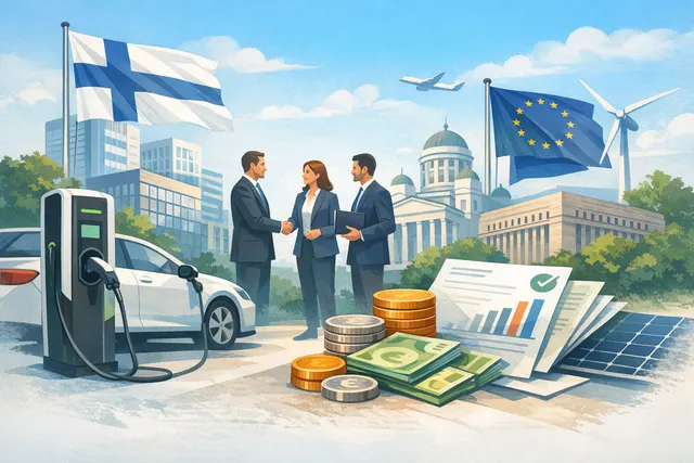 What recent funding did Finnish EV charging software company eMabler secure, who led and participated in the round, what additional financin