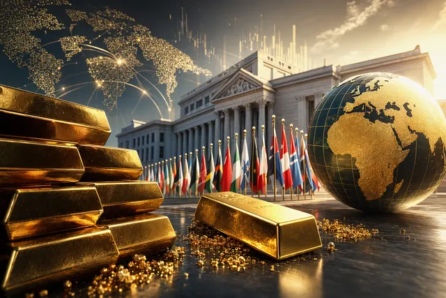 Illustration representing rising gold prices and central bank demand behind Goldman Sachs’ $5,400 gold forecast
