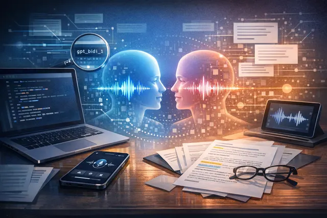 OpenAI's ChatGPT GPT-Bidi-1 bidirectional voice model concept illustration