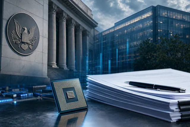 Editorial illustration of Altera’s planned U.S. IPO and programmable semiconductor business