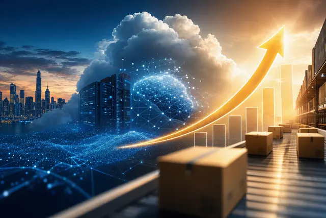 Illustration of Amazon stock performance, cloud computing and AI infrastructure investment