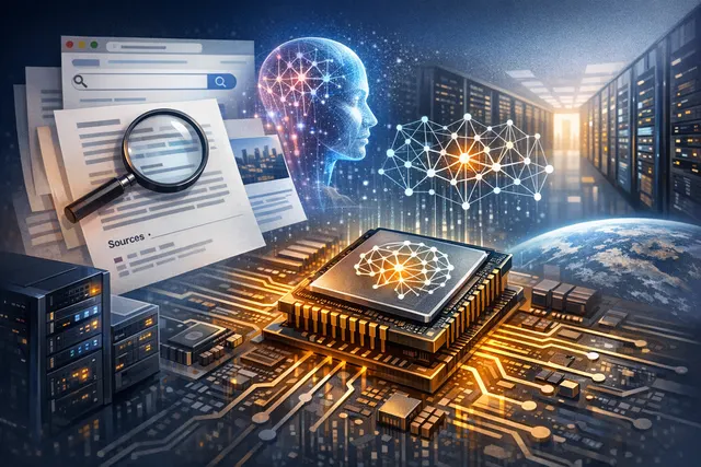 Abstract visualization of a microchip with a glowing neural network pattern, representing Google's Frozen v2 AI inference chip that hardwires the Gemini model into silicon.