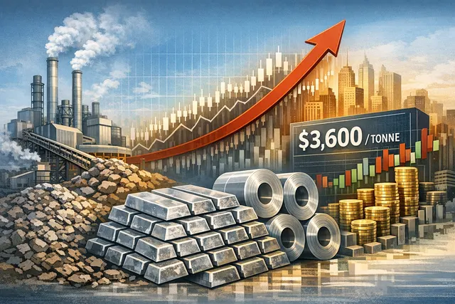 What is the current state of the aluminum market in late May 2026, including the price surge above $3,600 per tonne (up 48% year-on-year and