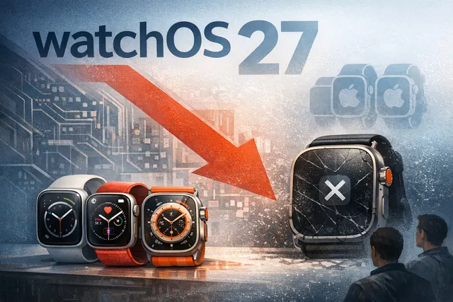 Apple Watch models dropped from watchOS 27 compatibility list displayed with the new Siri AI interface