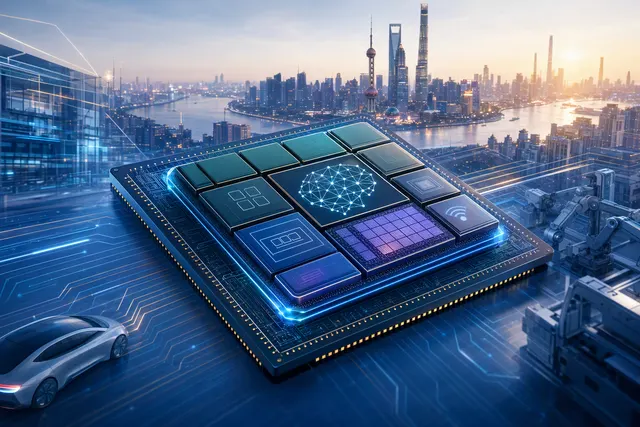 Conceptual illustration for an article about Glenfly’s GF800 Arm SoC