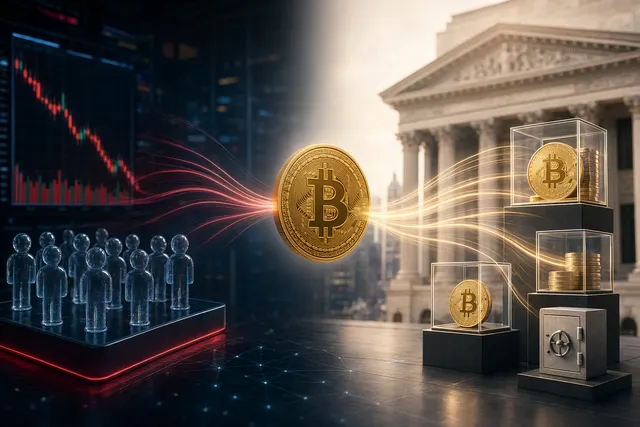 Illustration of Bitcoin market flows shifting from crypto exchanges toward ETF investment channels