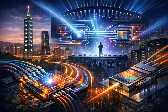 Nvidia's Computex 2026 photonics and optical interconnect strategy with Lightmatter and CPO switches.