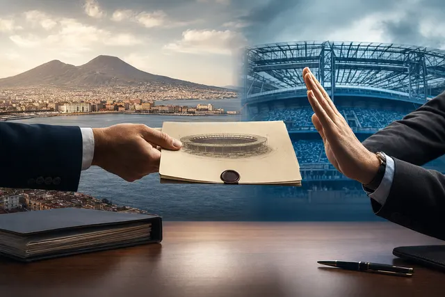 Concept image representing a €2 billion takeover attempt for SSC Napoli by an American investor consortium