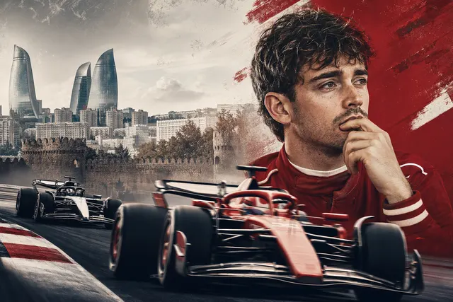 Editorial illustration representing Ferrari’s performance concerns after the 2026 Azerbaijan Grand Prix