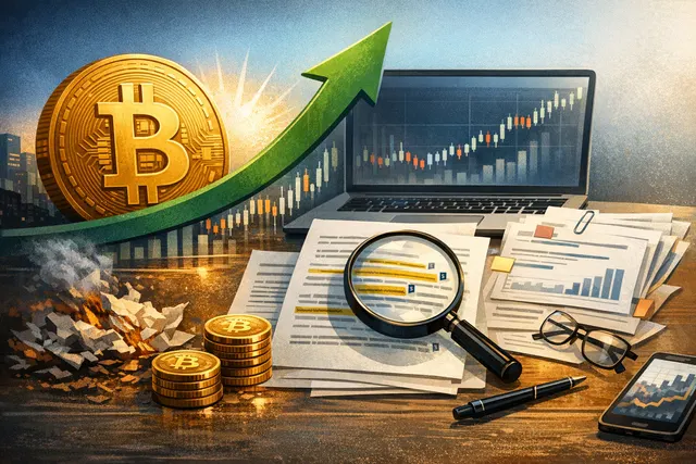 Bitcoin price chart and U.S. jobs report data visualization