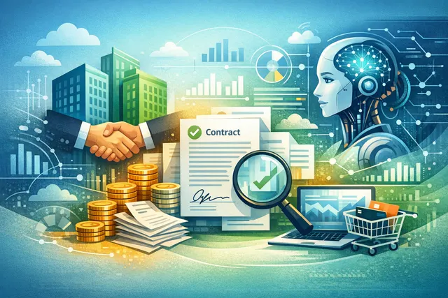 Abstract visualization of a vast procurement intelligence network, symbolizing the integration of Vertice's and Vendr's data and AI.