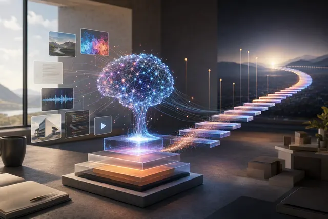 AI-generated conceptual image accompanying an article about StepFun Step 5 Preview