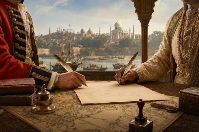 Illustrative image accompanying an article about the Treaty of Allahabad and the East India Company
