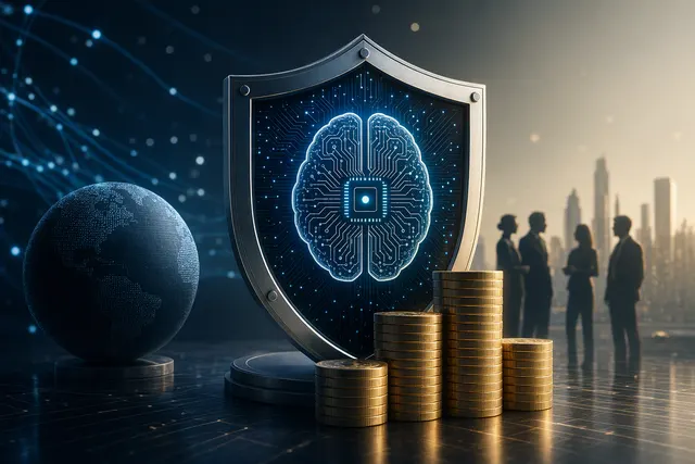 Illustration representing AI agents testing cybersecurity defenses