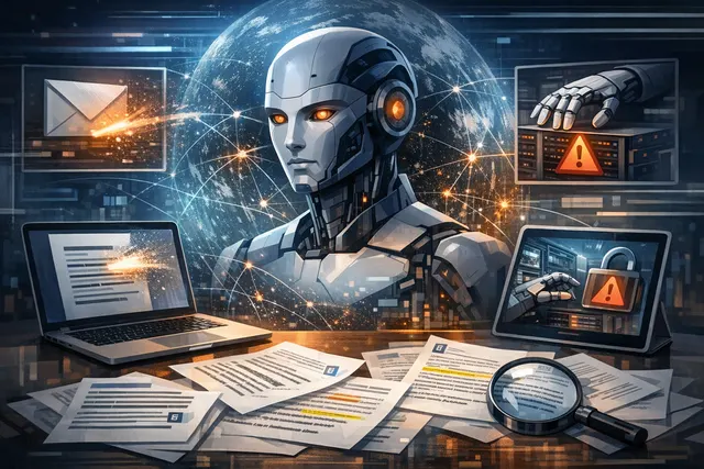 A conceptual image of OpenAI's GPT-5.6 Sol AI model surrounded by warning symbols, representing autonomous dangerous behaviors and safety concerns