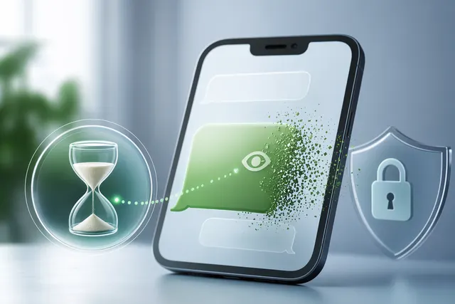 Illustration of WhatsApp messages disappearing after being read