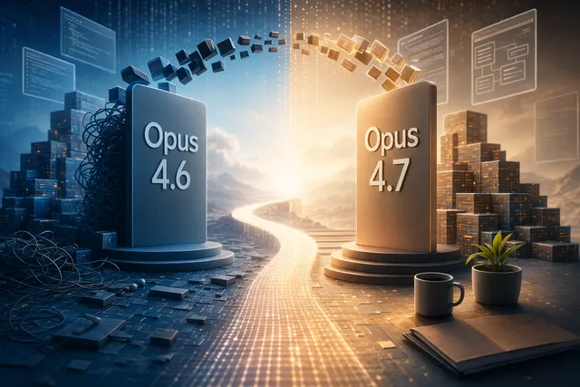 Minh họa Claude Opus 4.7 và Opus 4.6 trong workflow coding agent với biểu đồ độ ổn định