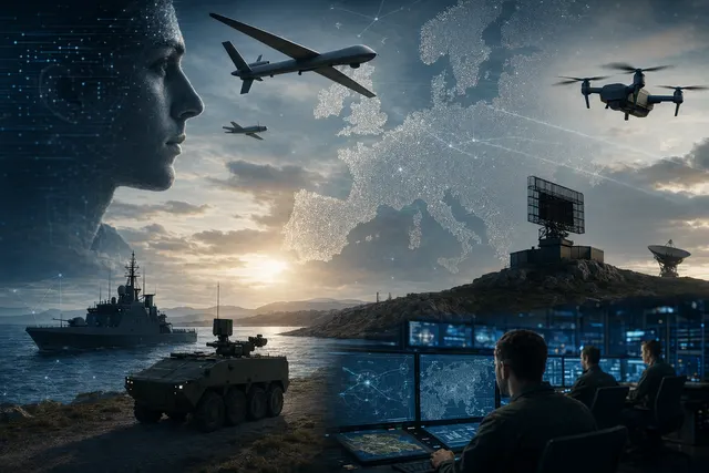 Editorial illustration for Helsing’s reported $1.2 billion European defense AI funding round