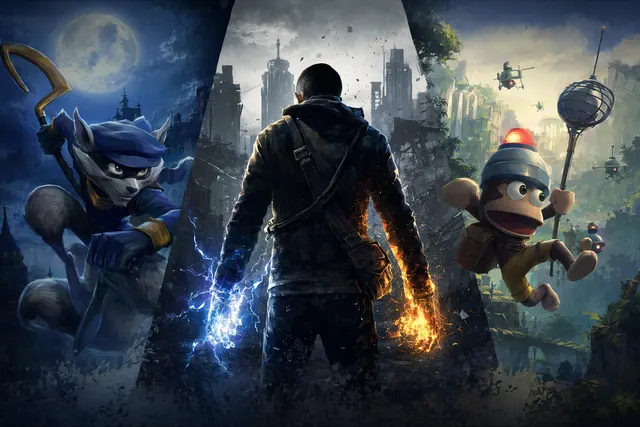 PlayStation classic franchises Sly Cooper, Ape Escape, and inFAMOUS represented as potential revival candidates