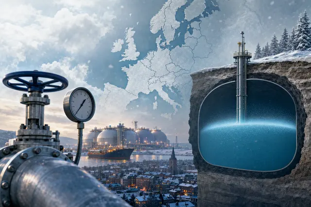 Illustration representing the EU’s winter gas supply and storage challenge