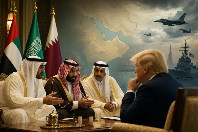 Diplomatic tensions surrounding the United States, Iran, and Gulf states during negotiations over military strikes and the Strait of Hormuz