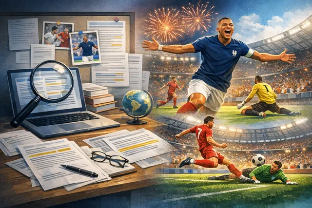 AI-generated editorial hero image representing the FIFA World Cup 2026 Round of 16 match results on July 4, including France vs. Paraguay and Morocco vs. Canada.