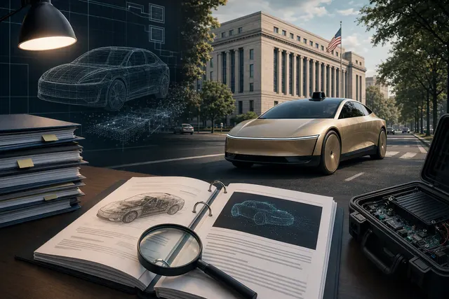 What is the U.S. National Highway Traffic Safety Administration evaluating about Tesla’s rollout of its Cybercab robotaxis, where and when d