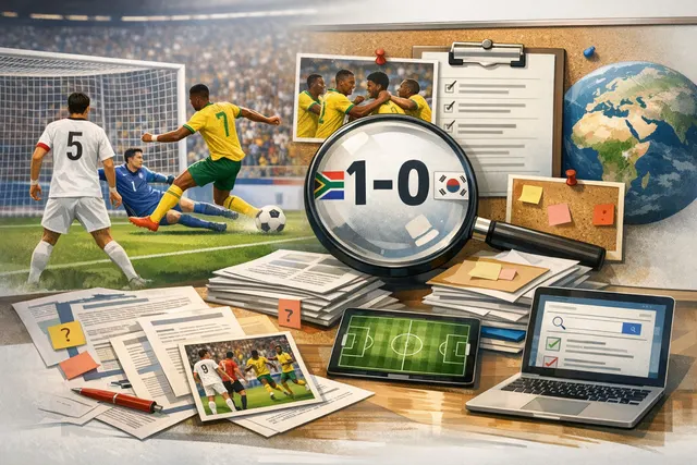 Thapelo Maseko celebrates after scoring the winning goal for South Africa against South Korea in the 2026 FIFA World Cup