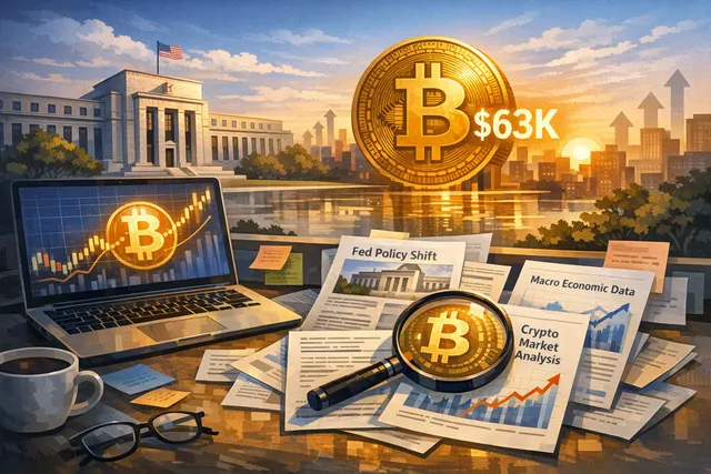 Bitcoin price chart showing a rebound above $63,000 in late June 2026 with key support and resistance levels marked.
