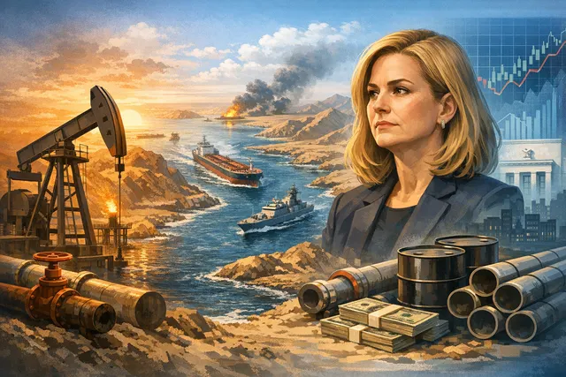 Oil tankers and cargo ships idling near the Strait of Hormuz as global energy supply faces disruption