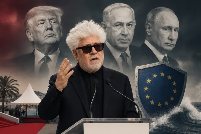Pedro Almodóvar speaking at Cannes Film Festival press conference