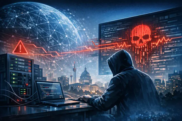 Abstract cybersecurity illustration representing a forged HTTP Host header bypassing a DeepSeek Harness API boundary