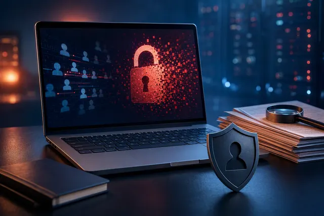 Illustrative graphic for a report on the SIMBA customer data breach