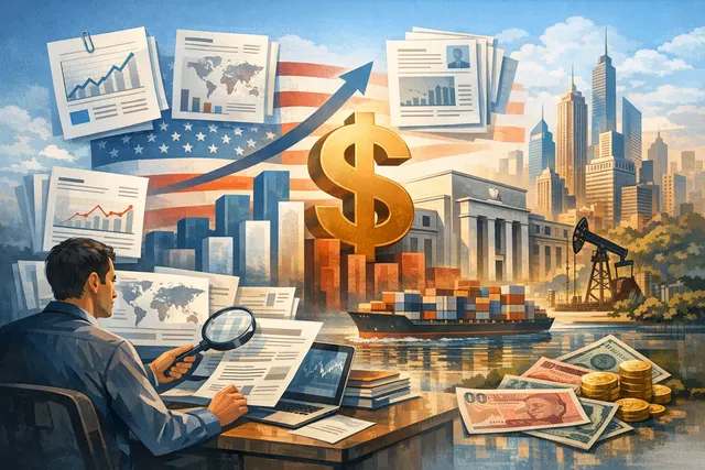 Conceptual illustration of carry trade strategy reversal showing dollar, euro, Swiss franc, and yen currency symbols with emerging market currency charts