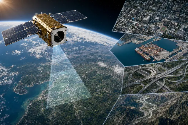 Illustration representing Taiwan’s Formosat‑8A Chi Po‑lin Earth‑observation satellite imaging Earth