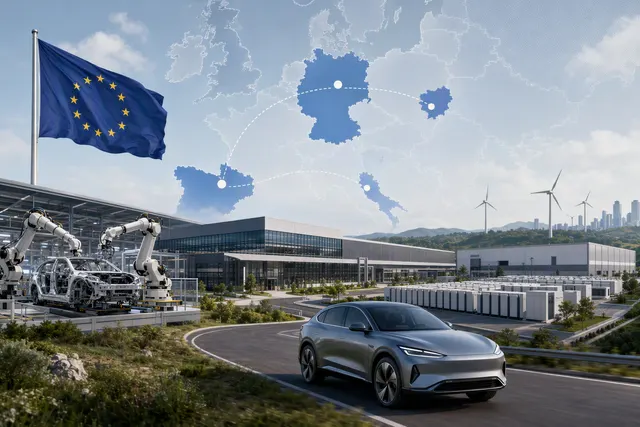 Illustration representing BYD’s planned European vehicle manufacturing expansion