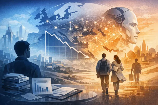 Editorial illustration of Google DeepMind competing with Anthropic and OpenAI for elite AI talent