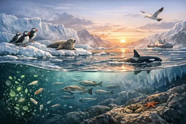 Conceptual image of vanishing Arctic sea ice exposing dark water, symbolizing the irreversible chemical tipping point