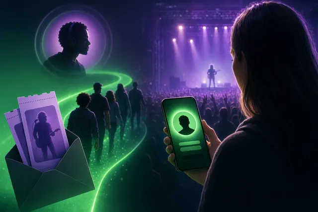 Illustration representing Spotify Reserved feature giving superfans early access to concert tickets