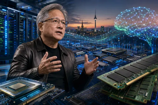 AI-generated editorial illustration for Nvidia’s memory-chip supply outlook.